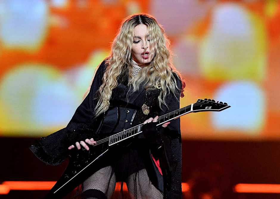 Madonna während ihrer Show in Prag.