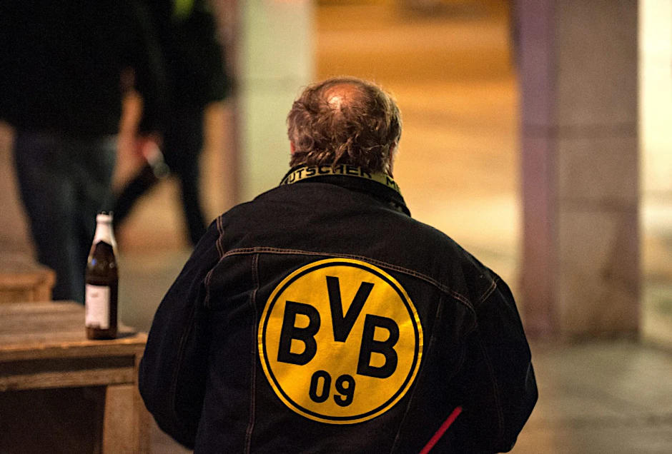 Ein BVB-Fan nach dem Spiel.