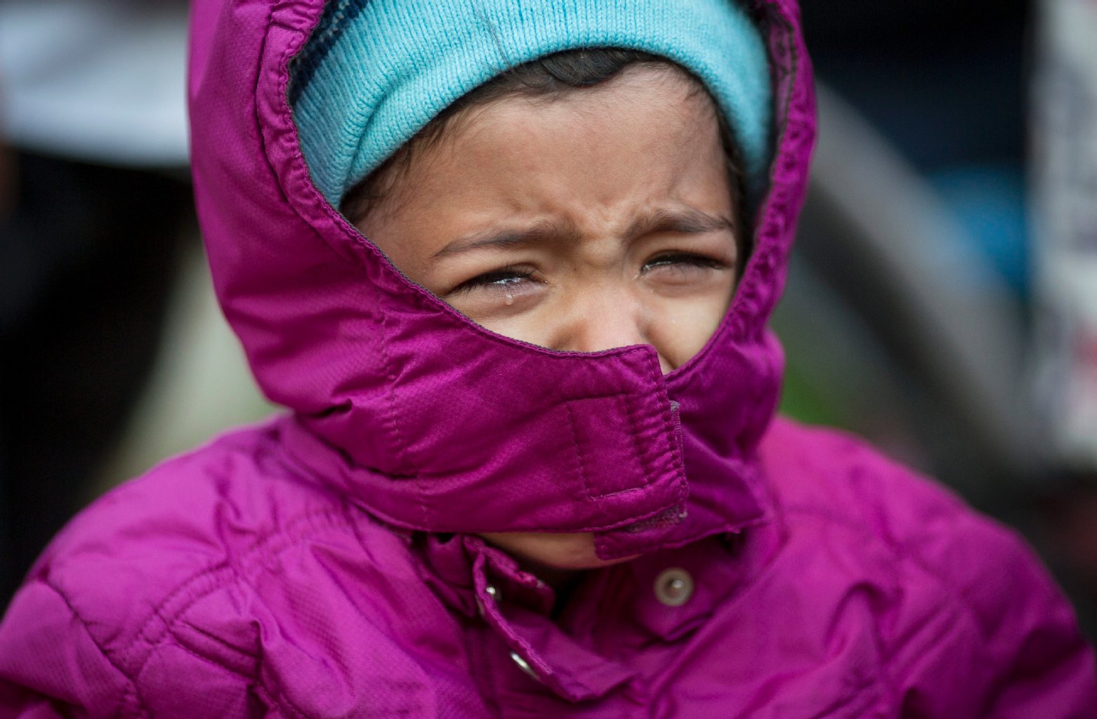 Besonders den Kindern machen die frostigen Temperaturen zu schaffen.
