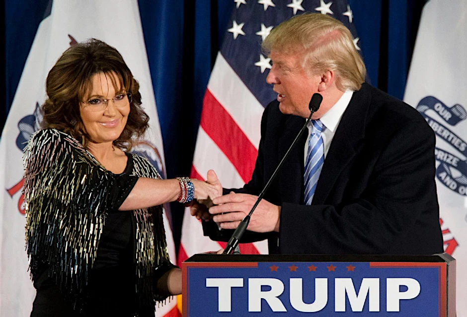 Da haben sich zwei gefunden: Sarah Palin und Donald Trump.