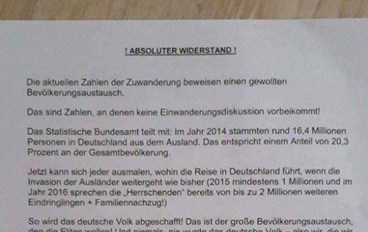 Zettel mit Bombenbau-Anleitung aufgetaucht