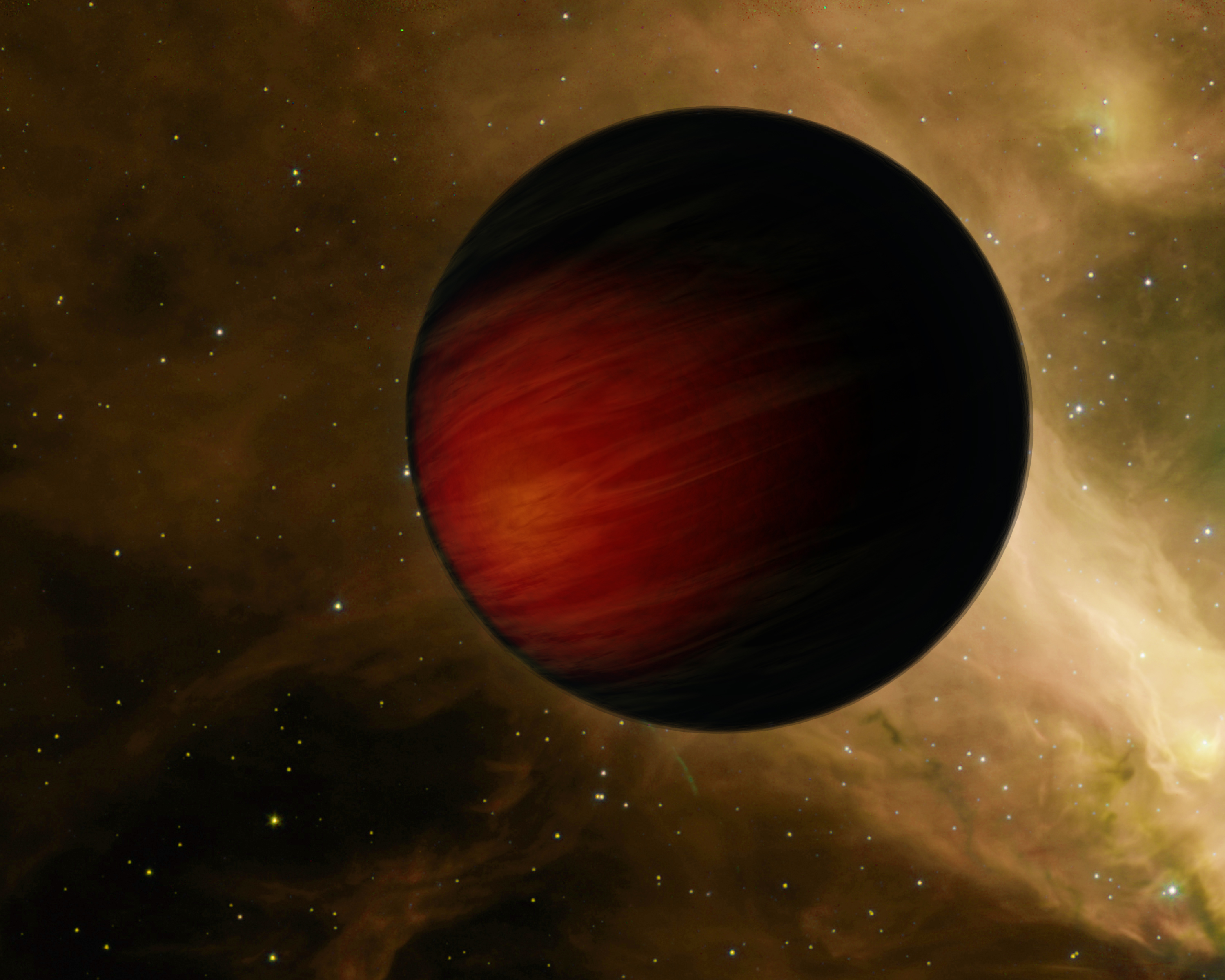 Schwärzer als Kohle ist die Oberfläche von Smertrios (HD 149026 b), einem Planeten, der die bis zu 90-fache Masse der Erde besitzt. Er umkreist den 260 Lichtjahre von uns entfernten Stern Ogma. Mit etwa 2000 Grad Celsius Oberflächentemperatur ist er einer der heißesten Exoplaneten. Das liegt möglicherweise daran, dass er fast alle Lichtenergie, die  ihn erreicht, in Wärmestrahlung umwandelt.