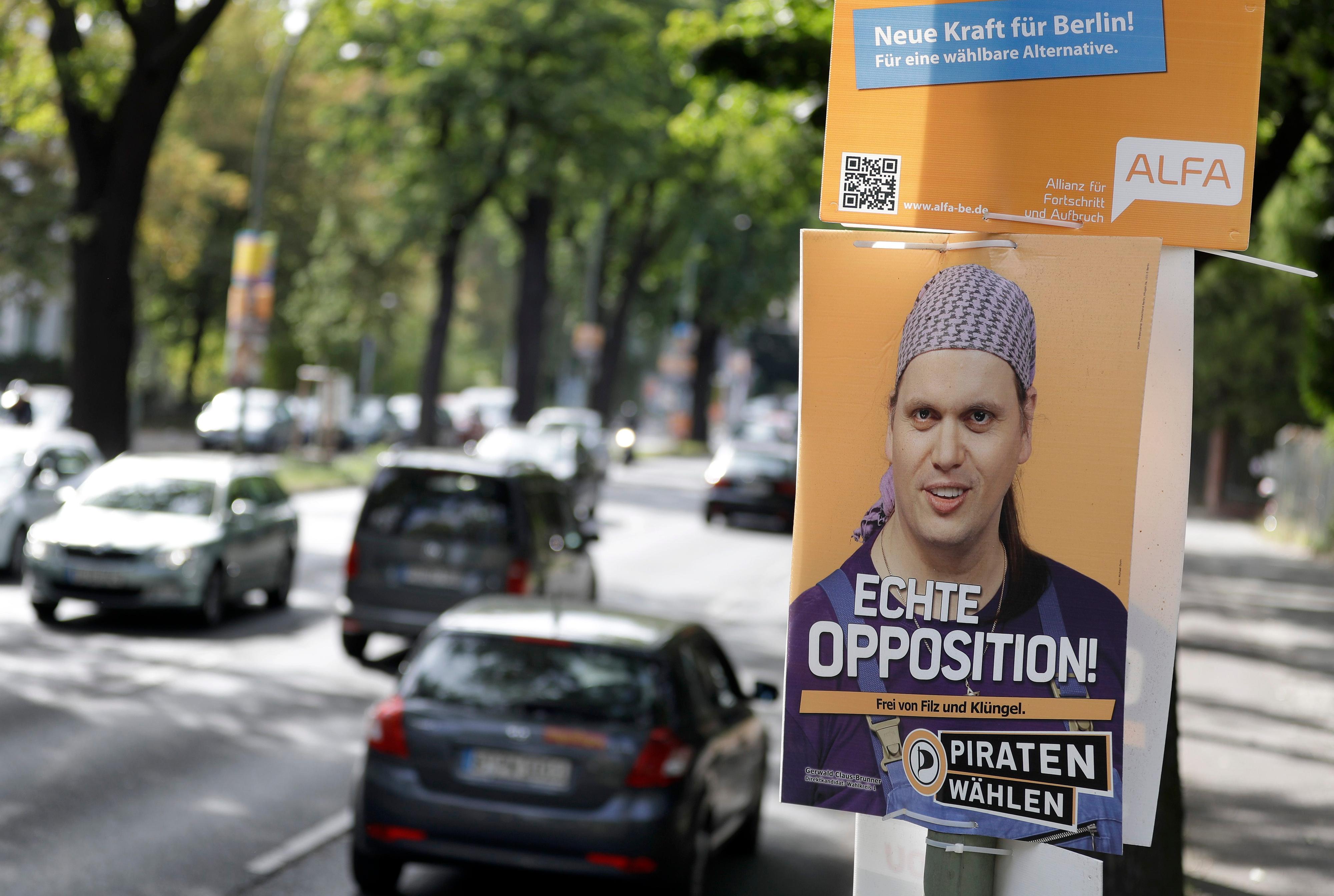 Claus-Brunner auf einem Wahlplakat der Berliner Piraten.