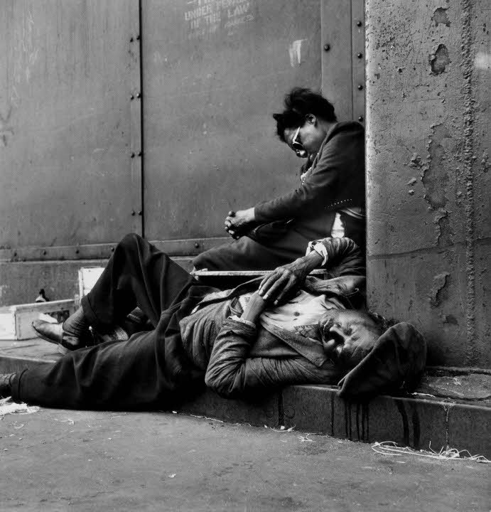 „Obdachloses Paar“, Harlem, New York 1948, das mitleidlose Amerika.
