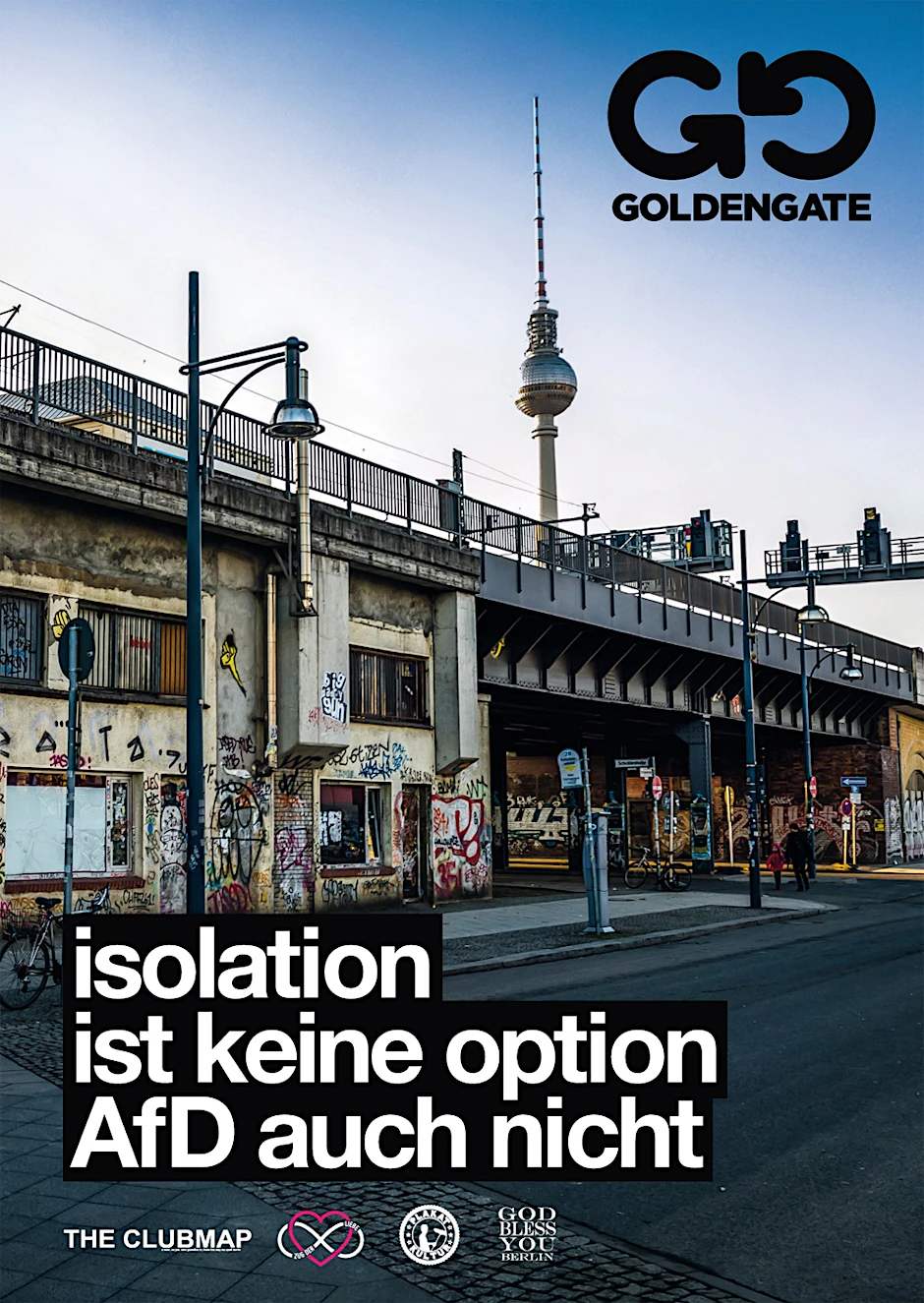 Das Goldengate schreibt: "Isolation ist keine Option. AfD auch nicht".