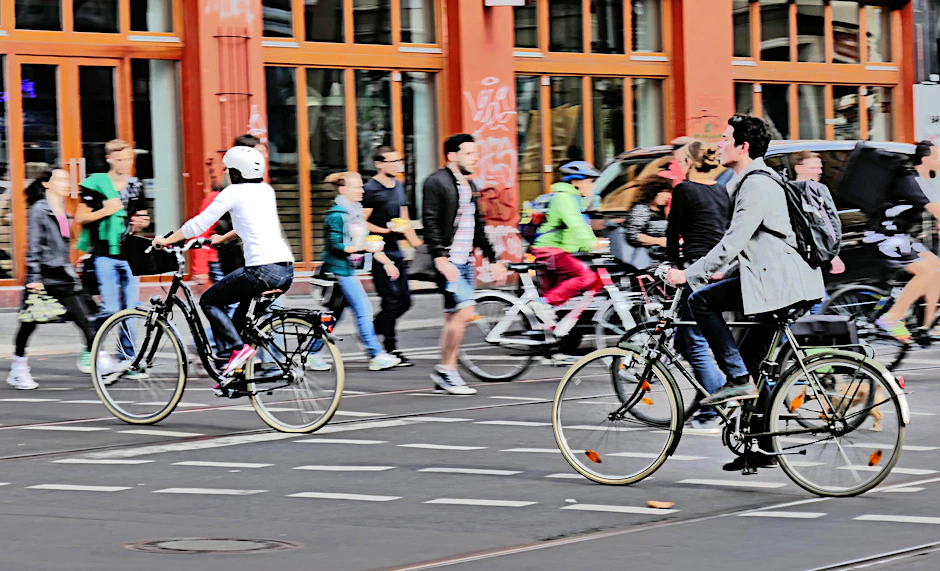 Fahrrad-Verkehr in Prenzlauer Berg