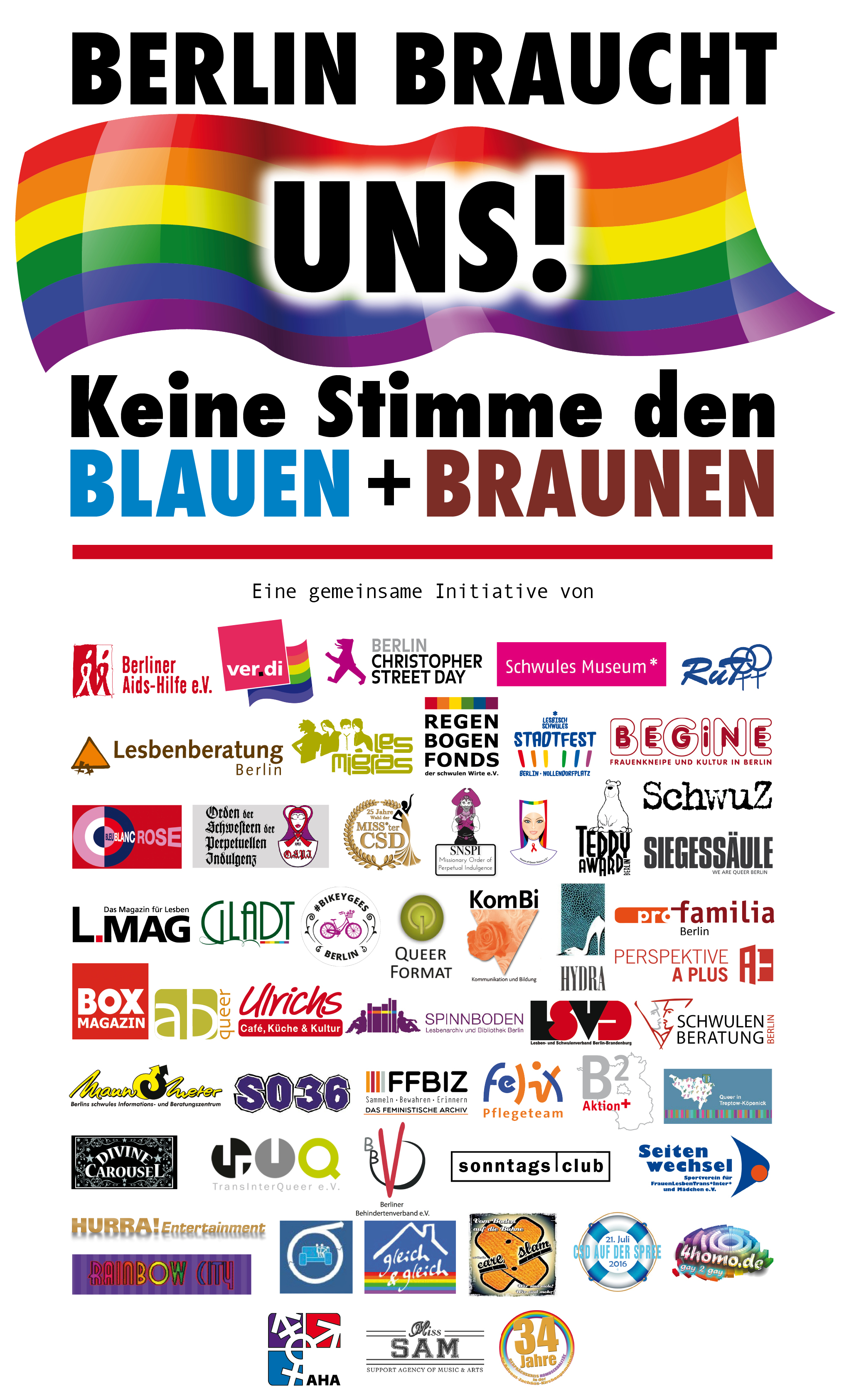 Das Plakat der Kampagne gegen AfD und NPD.