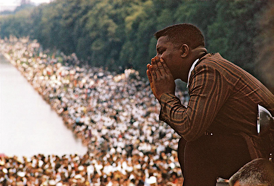 „Untitled“  – Rufer-Motiv aus Gordon Parks  ikonischer „Washington D.C.“-Serie, 1963 (Ausschnitt).