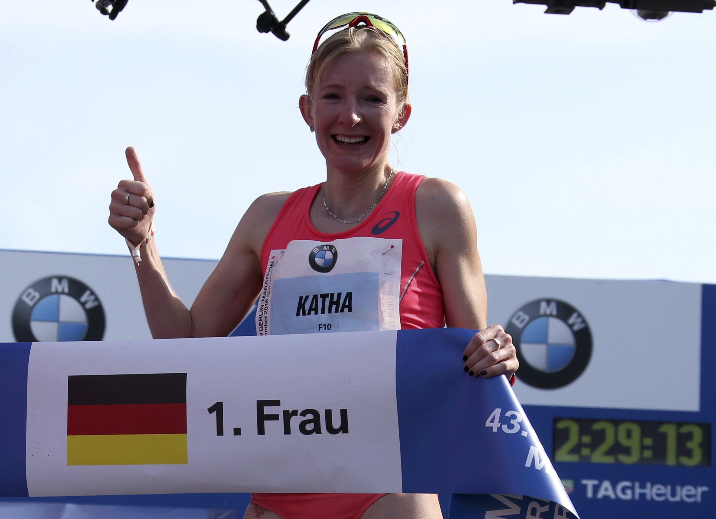 Katharina Heinig lief als erste Deutsche ins Ziel.
