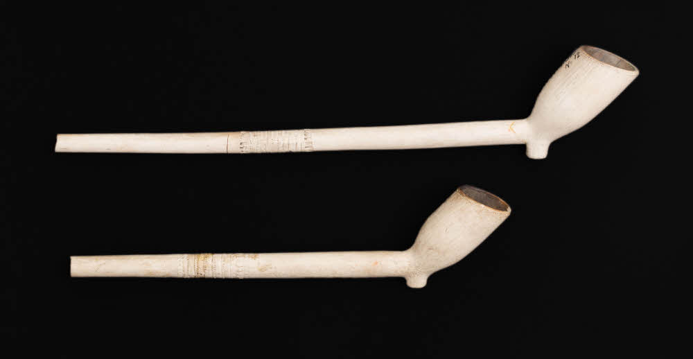 Tonpfeifen, gefunden im Bereich Festungsanlage um Inselstraße und Niederwallstraße