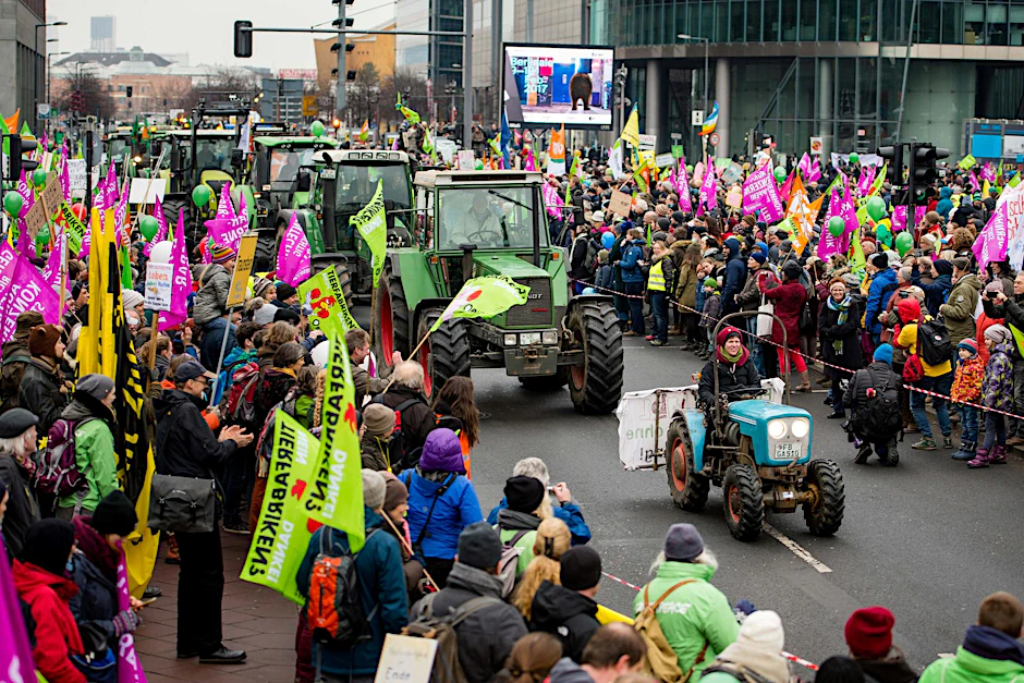 Viele Bauern haben für eine Neuausrichtung der Landwirtschaft protestiert.