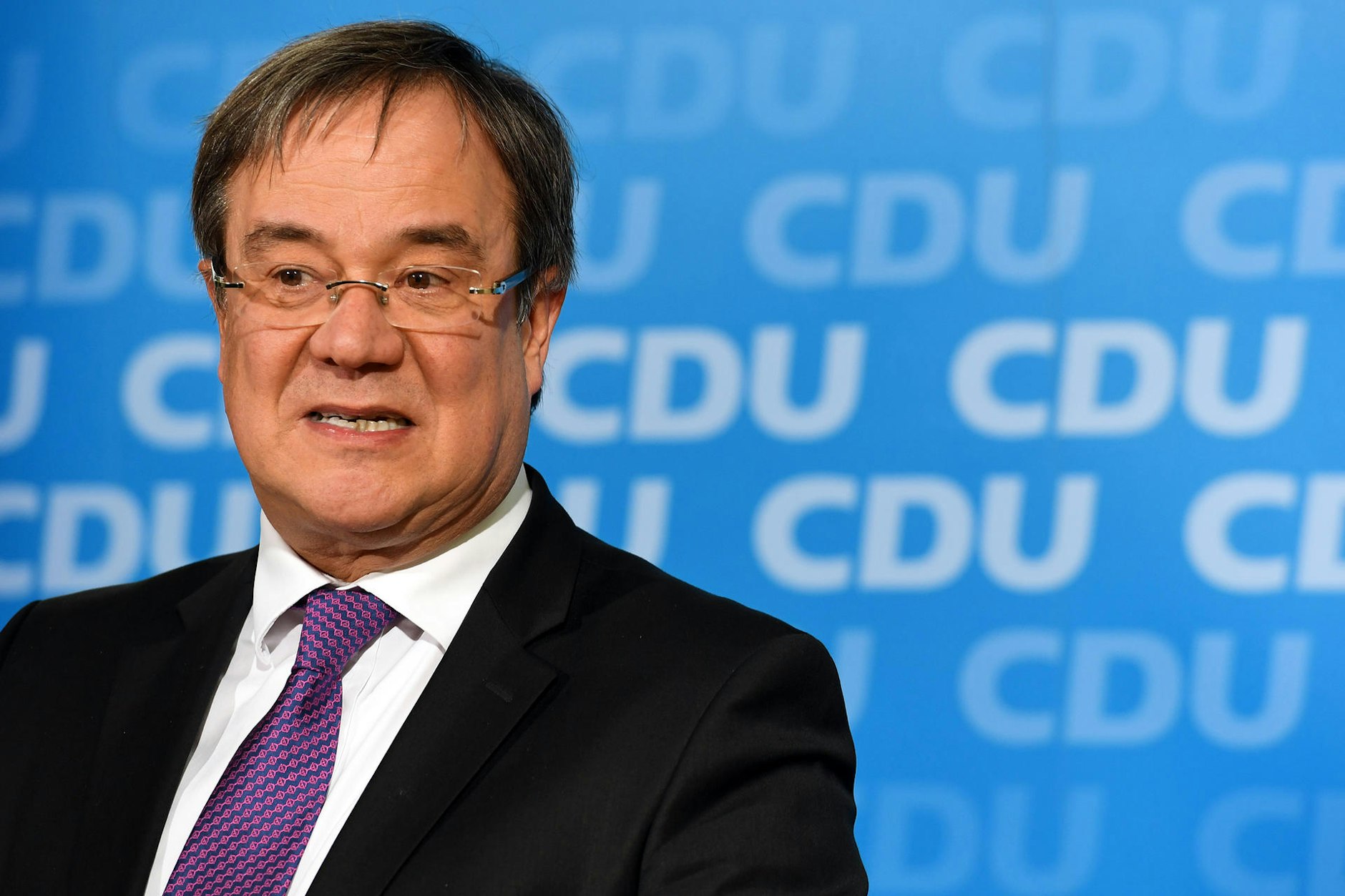 Der CDU-Fraktionsvorsitzende Armin Laschet gibt am 10.01.2017 in Düsseldorf (Nordrhein-Westfalen) ein Statement ab. Laschet äußerte sich zu aktuellen Fragen der Inneren Sicherheit und den Ergebnissen der Fraktionssitzung.