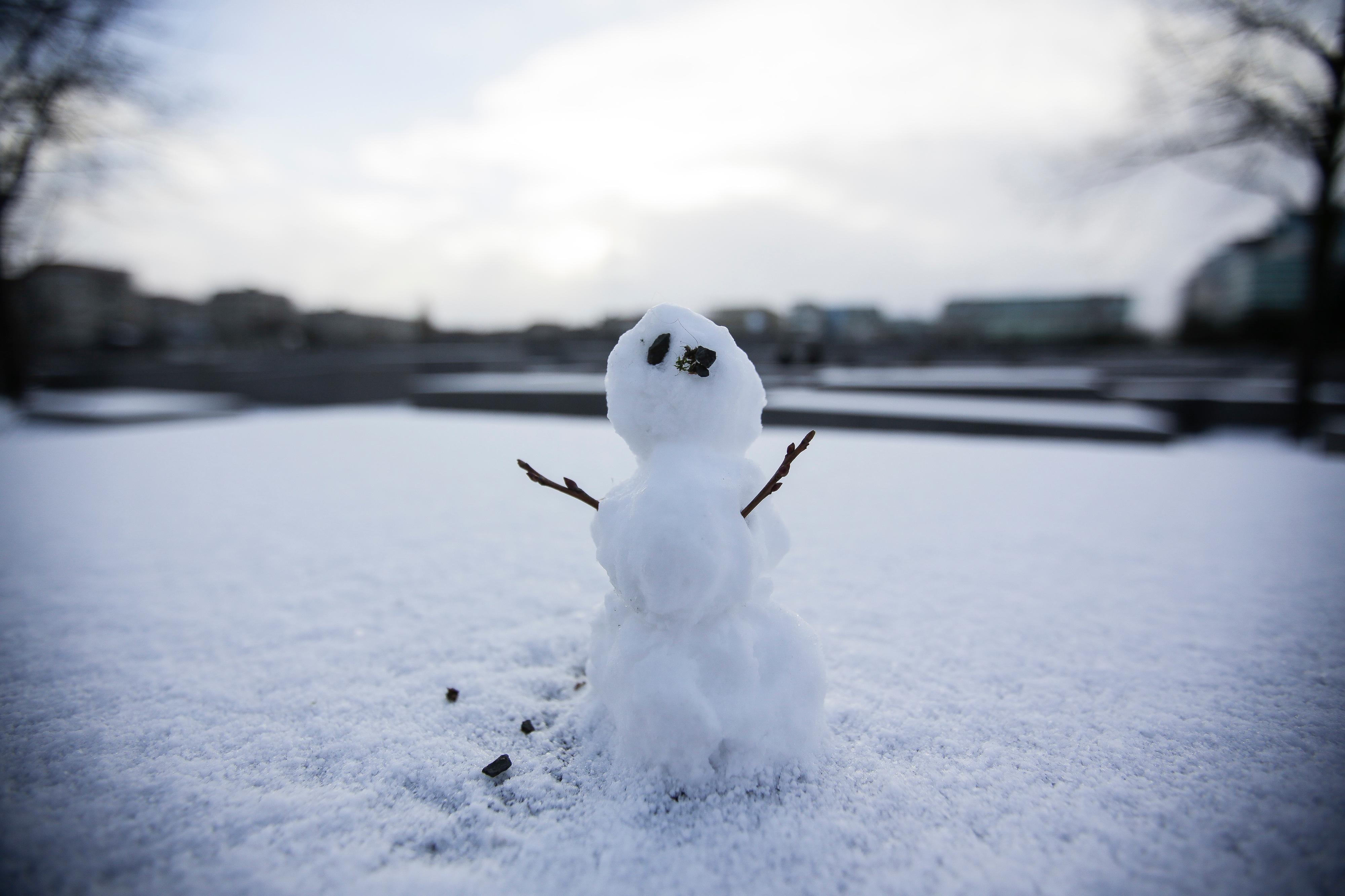 Und auch die ersten kleinen Schneemänner.