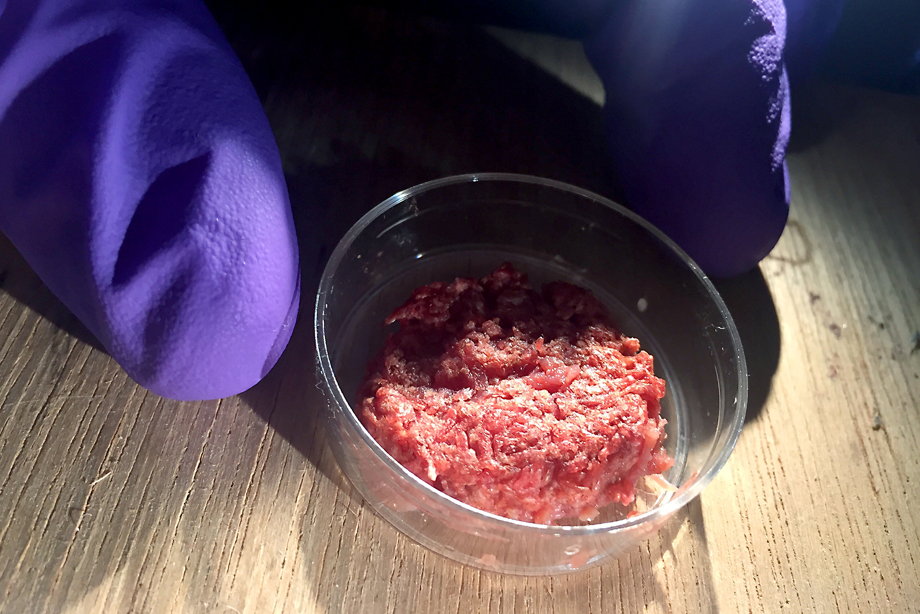 Laborfleisch, hergestellt von der Arbeitsgruppe Mark Post von der Uni Maastricht.