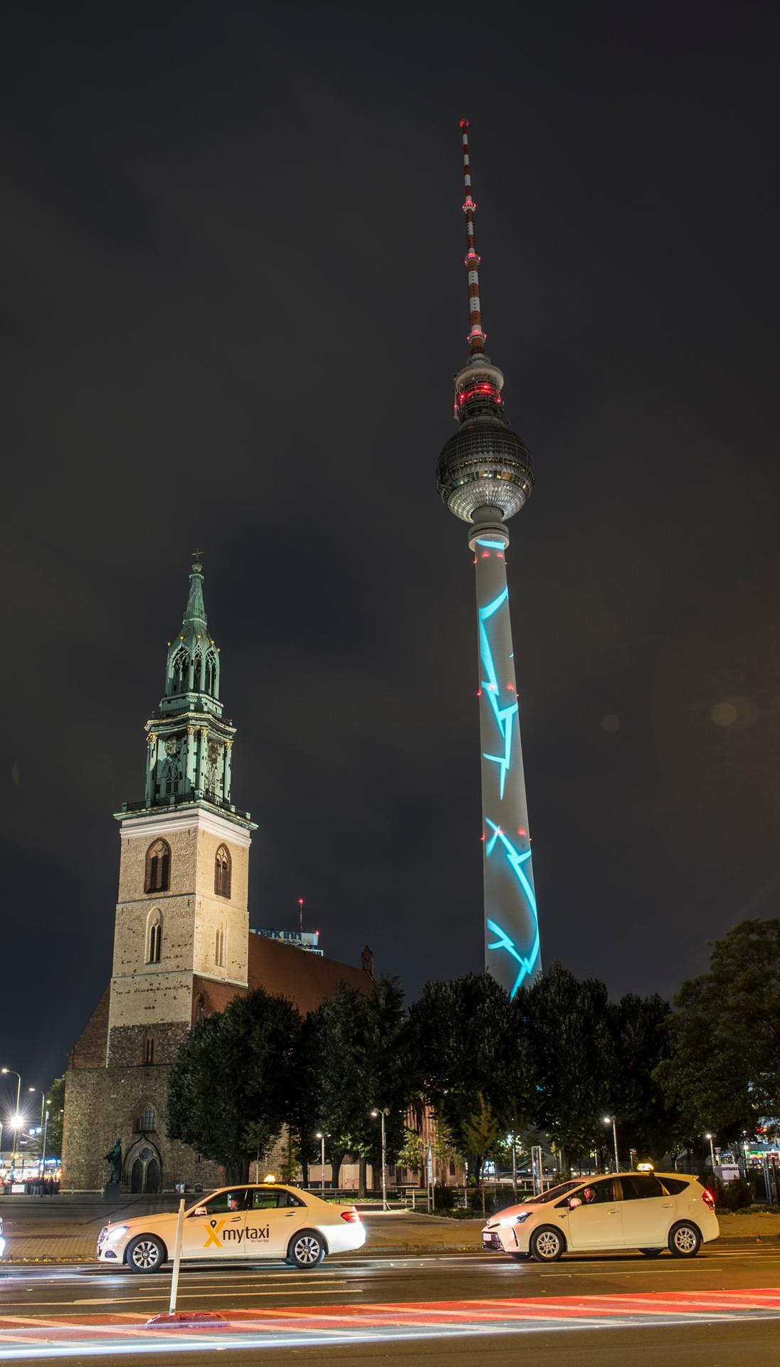 So sieht der Fernsehturm in den kommenden Tagen aus. 
