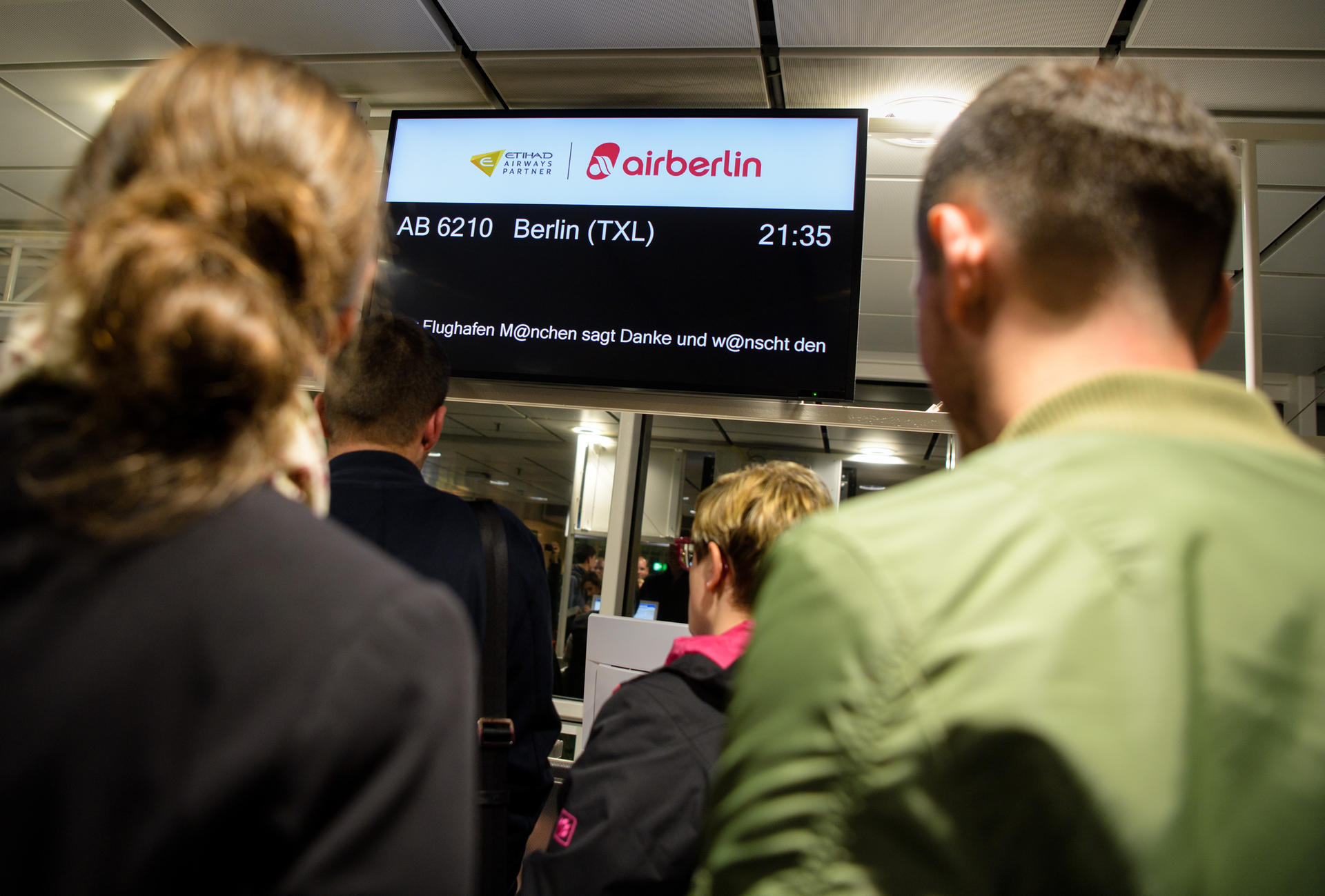 Abschied am Gate: "München sagt danke".