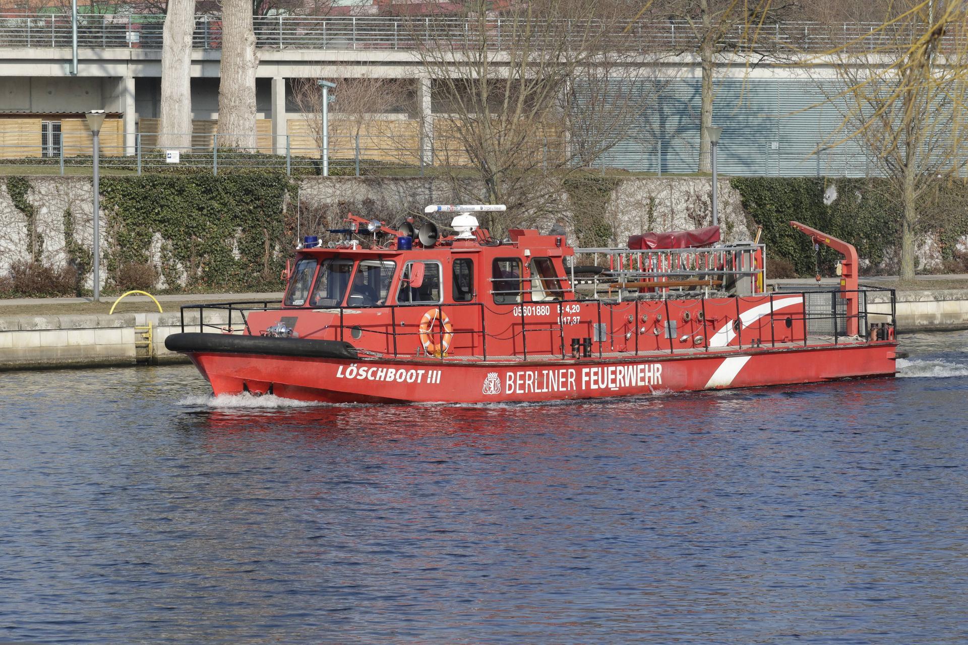 Das einzige echte Löschboot der Berliner Feuerwehr.