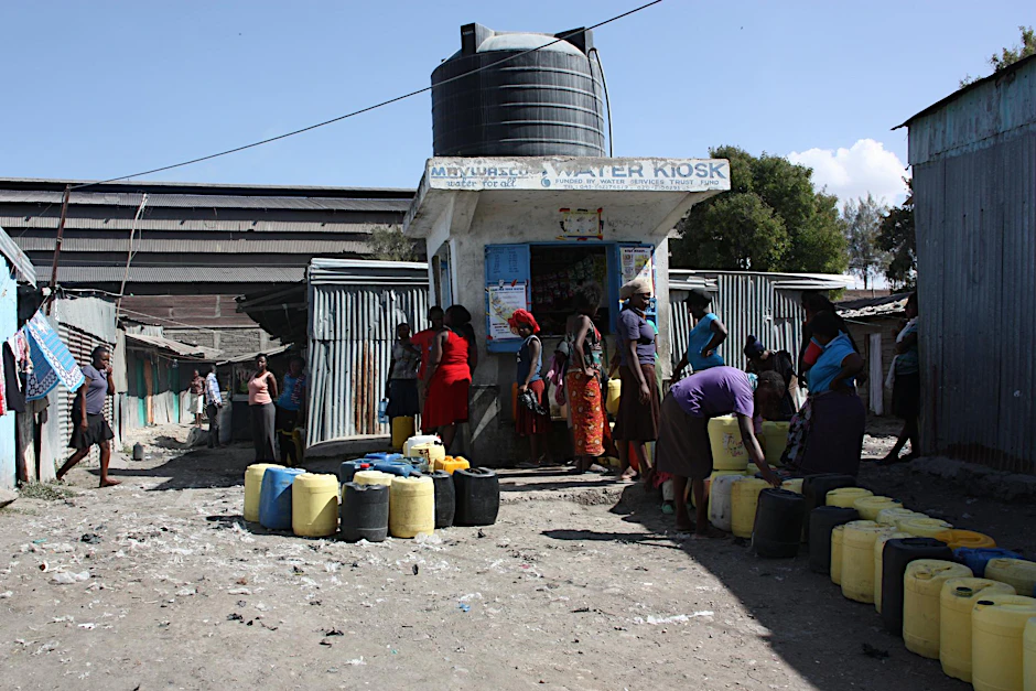 Ein Wasserkiosk in Mlolongo, einem Viertel am Rande von Kenias Hauptstadt Nairobi.