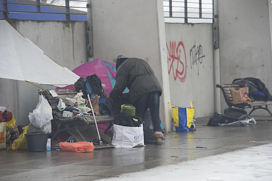 Ein Obdachloser in Berlin.