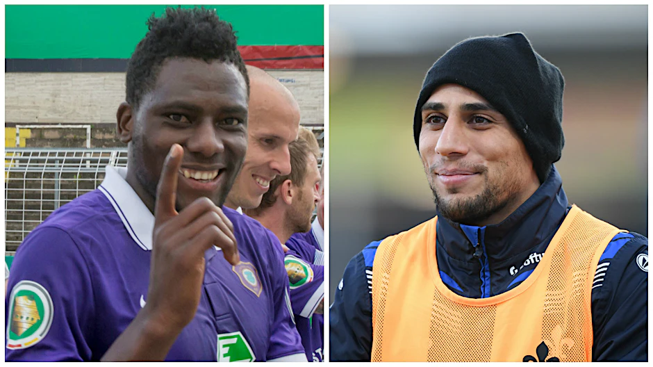 Die Ex-Herthaner Solomon Okoronkwo (l.) und Änis Ben-Hatira.