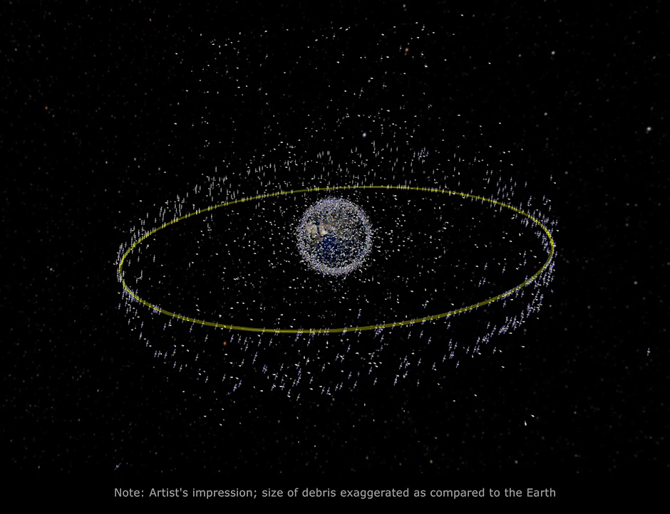 Der Weltraumschrott gefährdet zunehmend die Raumfahrt.