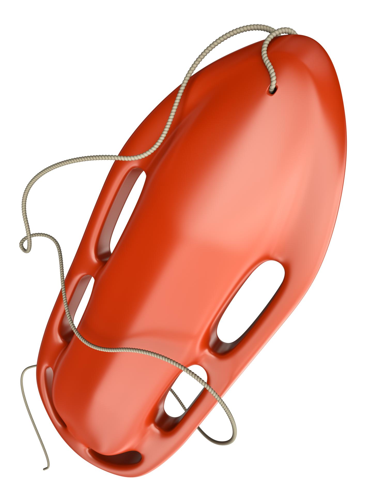 Die Baywatch- oder Torpedo-Boje ist ein bewährtes Ein-Personen-Wasser-Rettungsmittel.