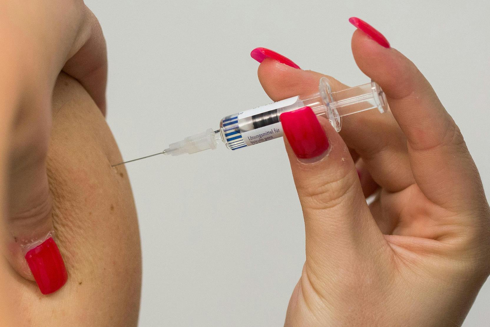 Eine Masern-Impfung (Symbolbild).