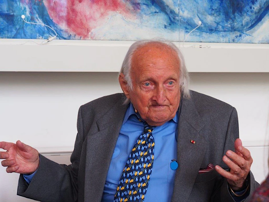 Das Foto zeigt Wolfgang Lauinger im Mai 2015 in Frankfurt während der Vorstellung des Buches "Lauingers. Eine Familiengeschichte aus Deutschland".
