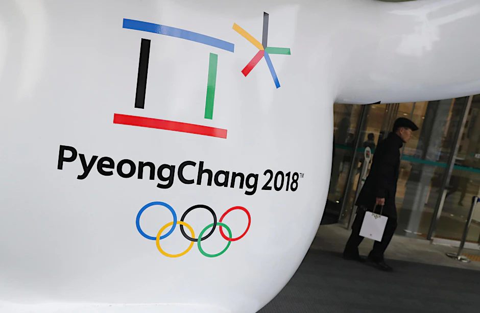 Das offizielle Logo der Olympischen Winterspiele 2018 in Pyeongchang.