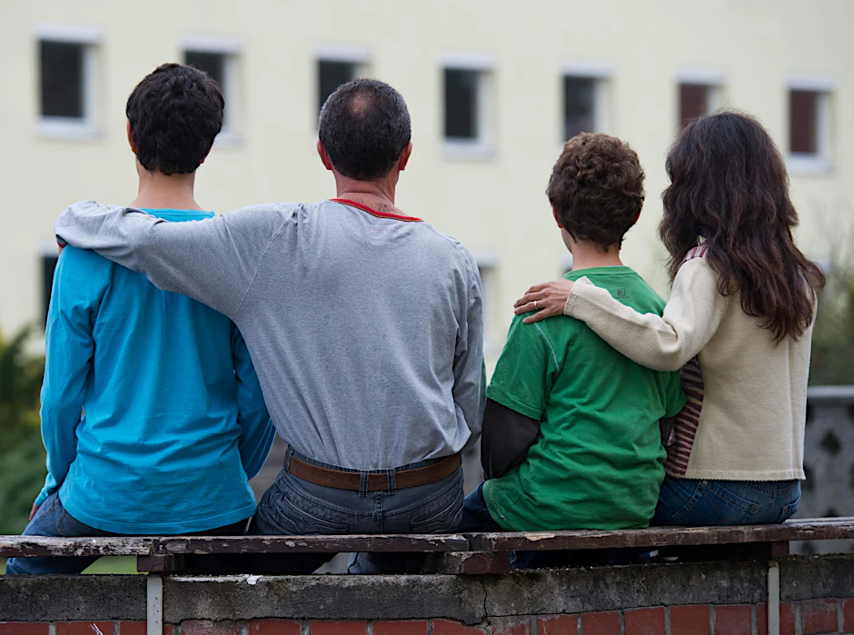 Eine Flüchtlingsfamilie (Symbolbild)