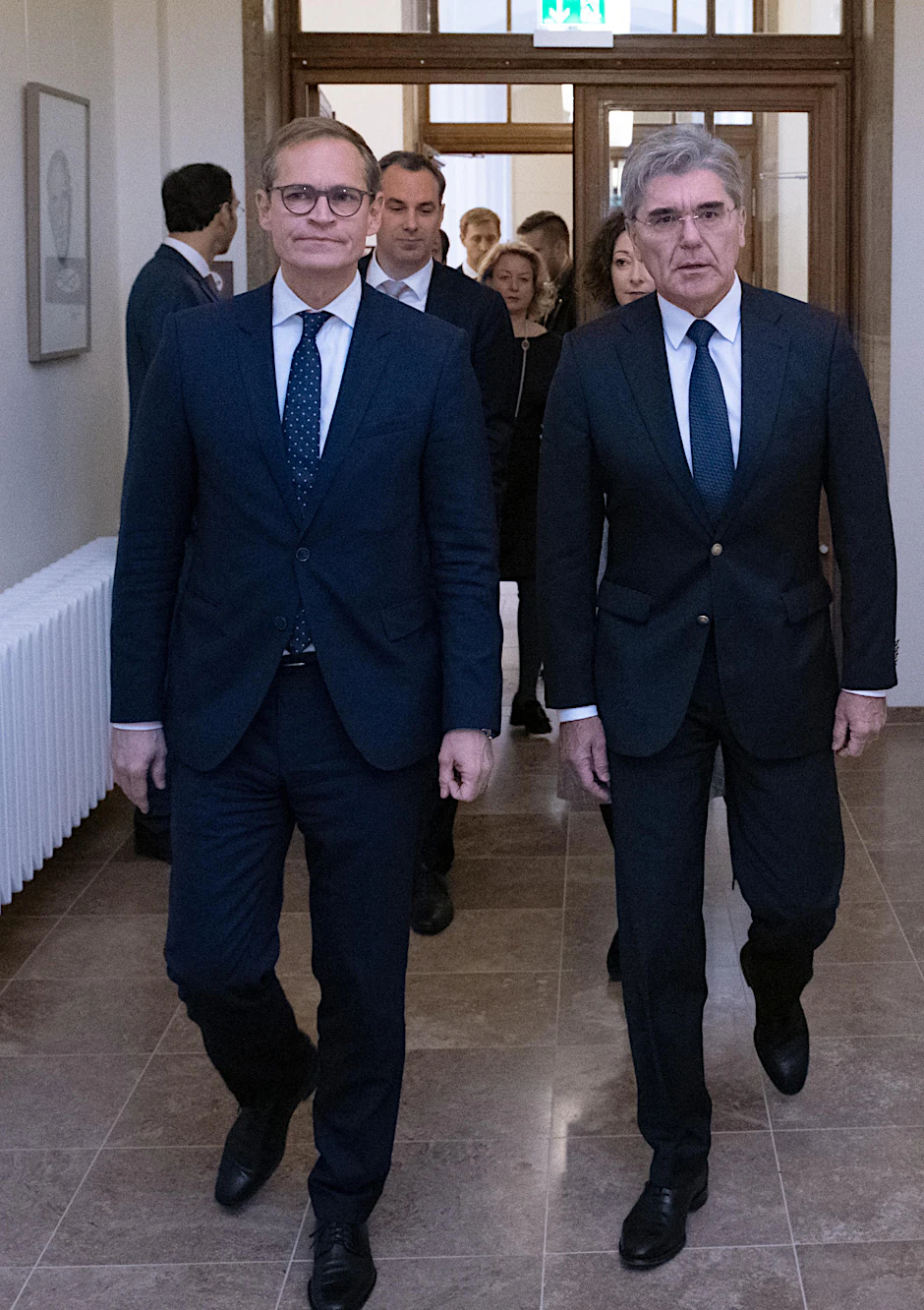 Auf der Zielgeraden: Berlin-Chef Michael Müller und Siemens-Lenker Joe Kaeser.