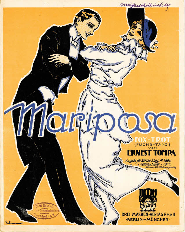 Mariposa Fox-Trot (Fuchstanz), Plakat: Paul Telemann.