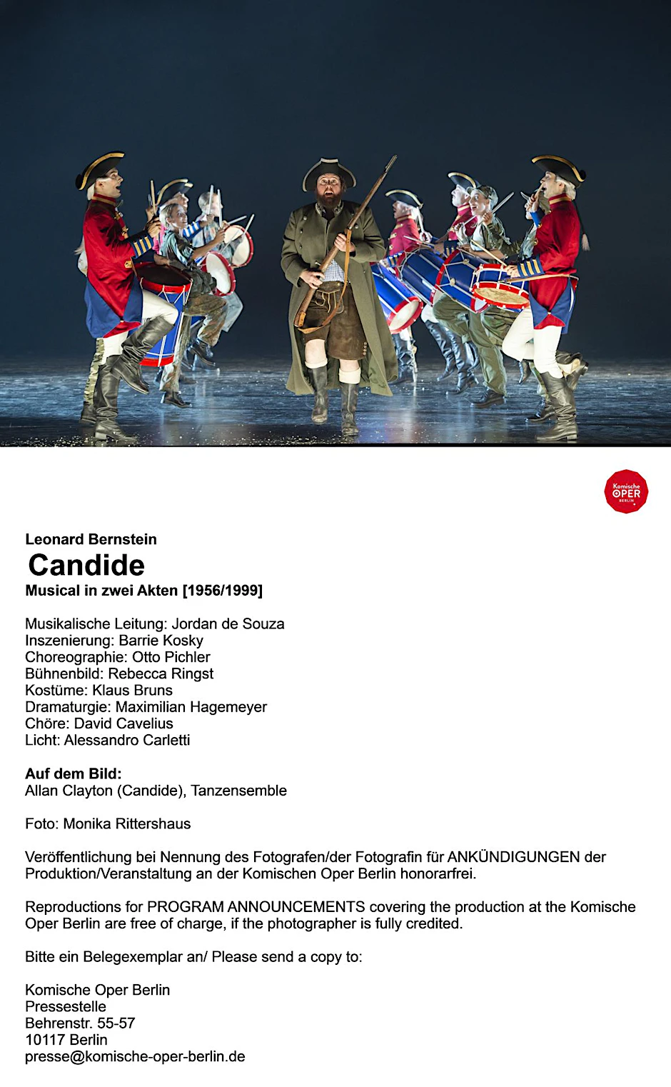 Seelisch verwundet: Allan Clayton als Candide inmitten des Tanzensembles der Komischen Oper.