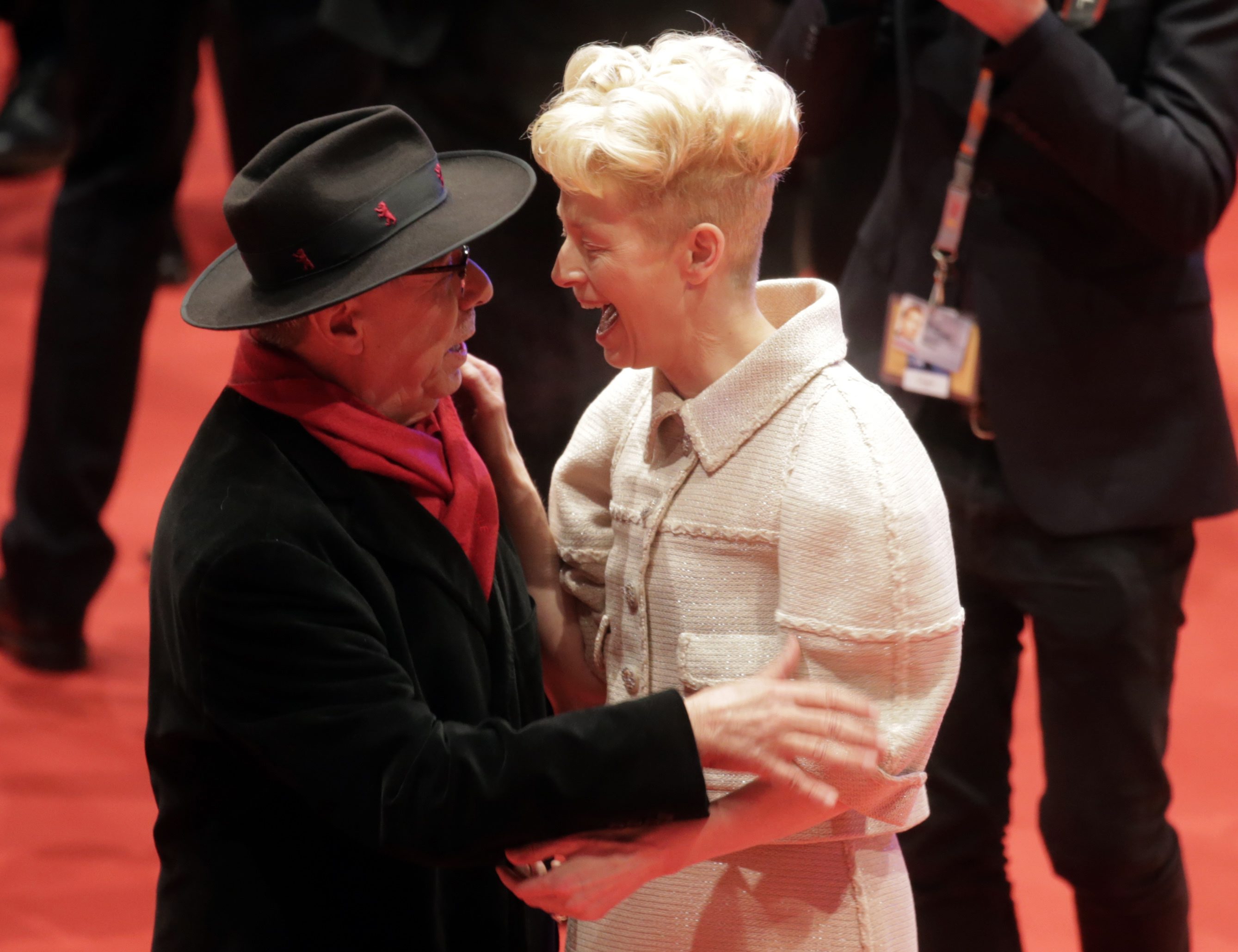 Treffen sich jeden Februar in Berlin: Tilda Swinton und Festival-Chef Dieter Kosslick, hier bei der Berlinale 2016.