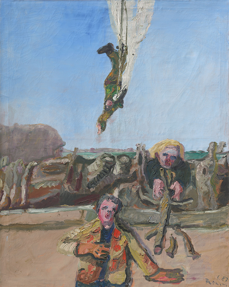 Ein tragischer Held aus der abendländischen Antike: „Abstürzender (Ikarus)“, gemalt 1987.
