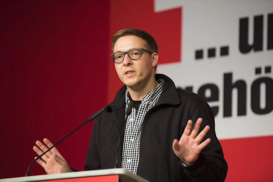 Sebastian Koch, Landesgeschäftsführer der Berliner Linken. 