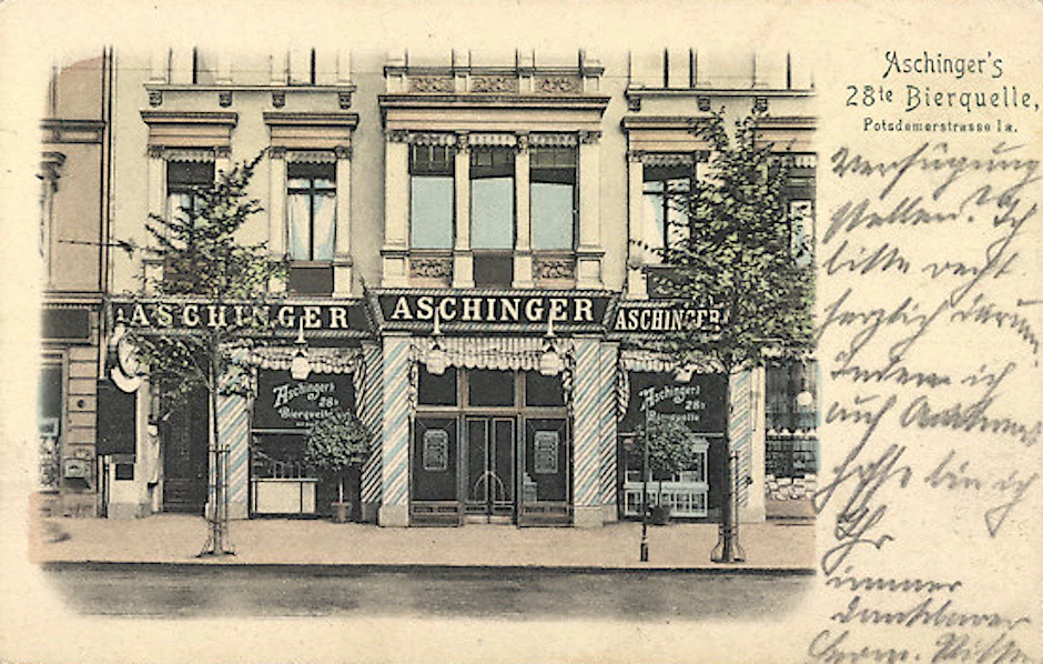 Aschinger-Bierquelle in der Potsdamer Straße 1a, etwa 1910 