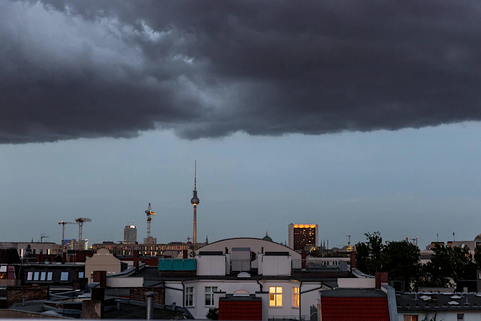 Gewitter über Berlin.