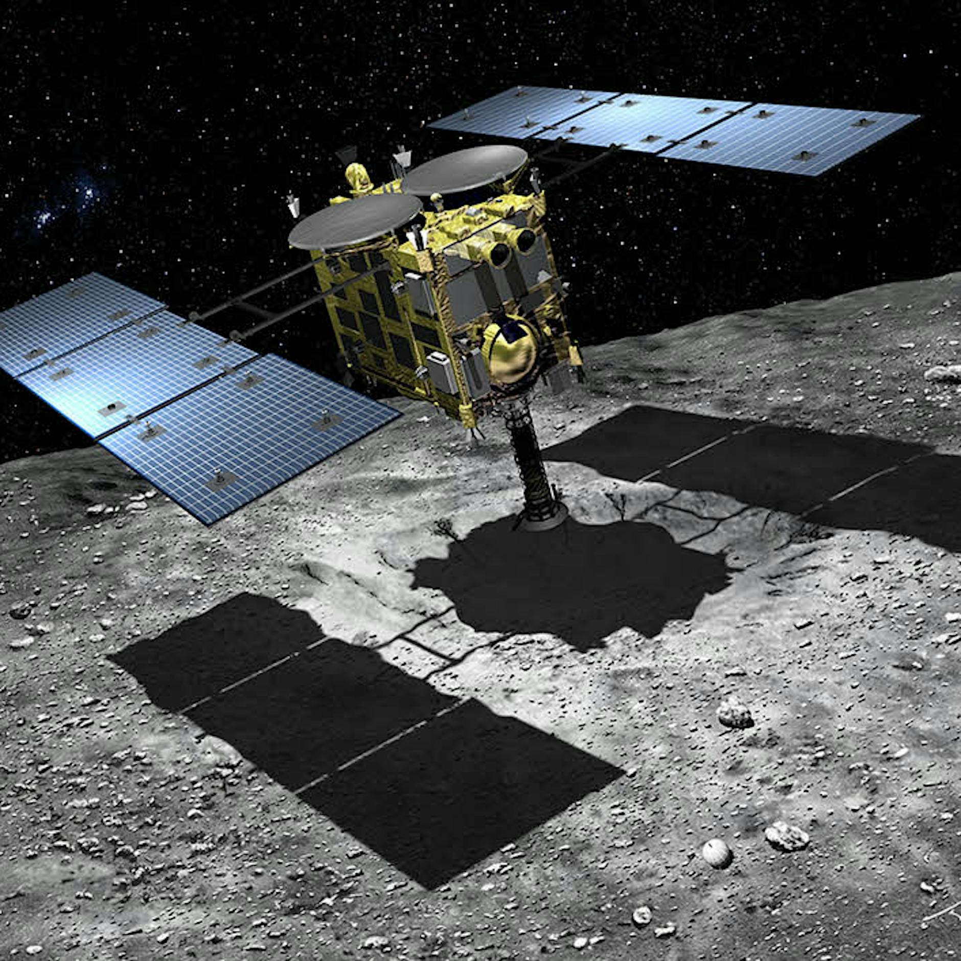 Japanische Raumsonde Hayabusa 2: Unter Beteiligung des Instituts für Planetenforschung Adlershof wird Asteroid Ryugu untersucht