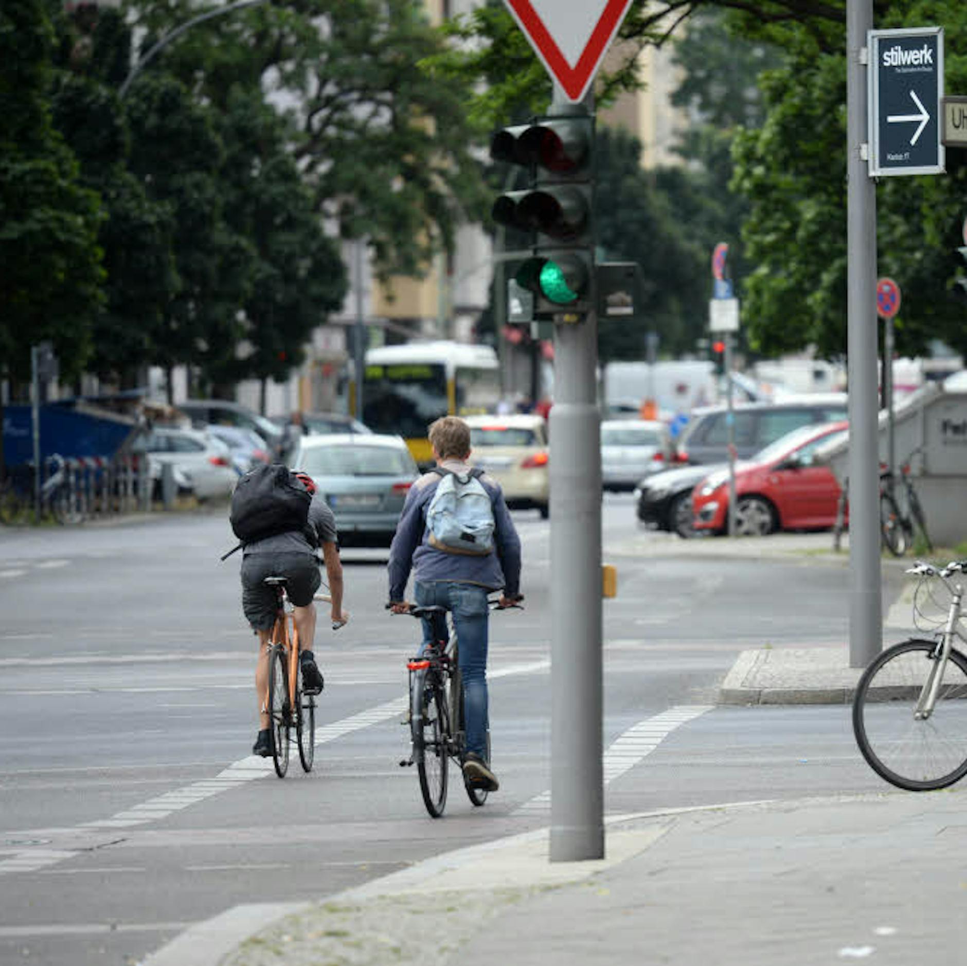 Image - Pilotprojekt in Berlin-Wilmersdorf: Trotz Grüner Welle sehen Radfahrer rot