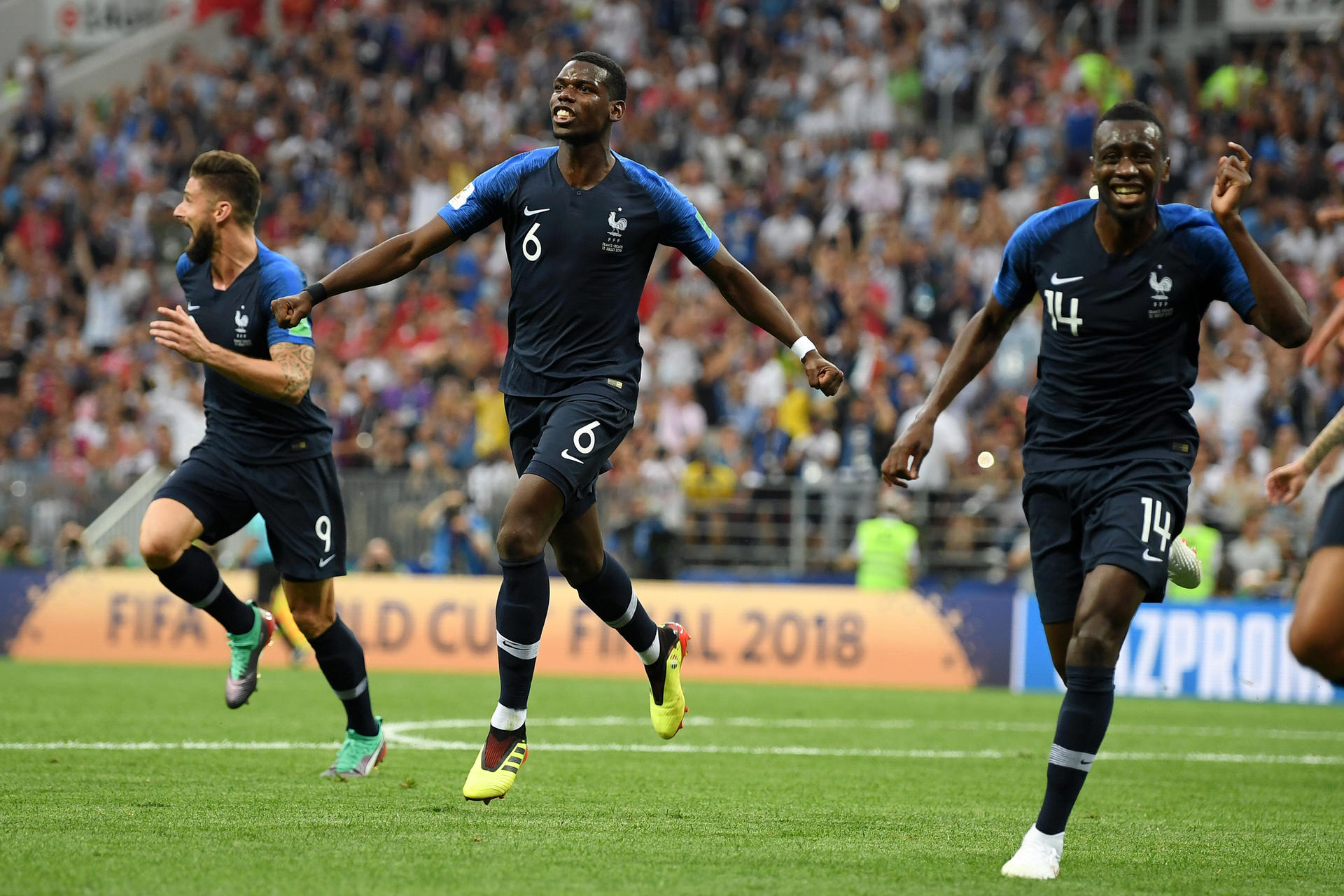 Paul Pogba (m.) und Frankreich jubeln.