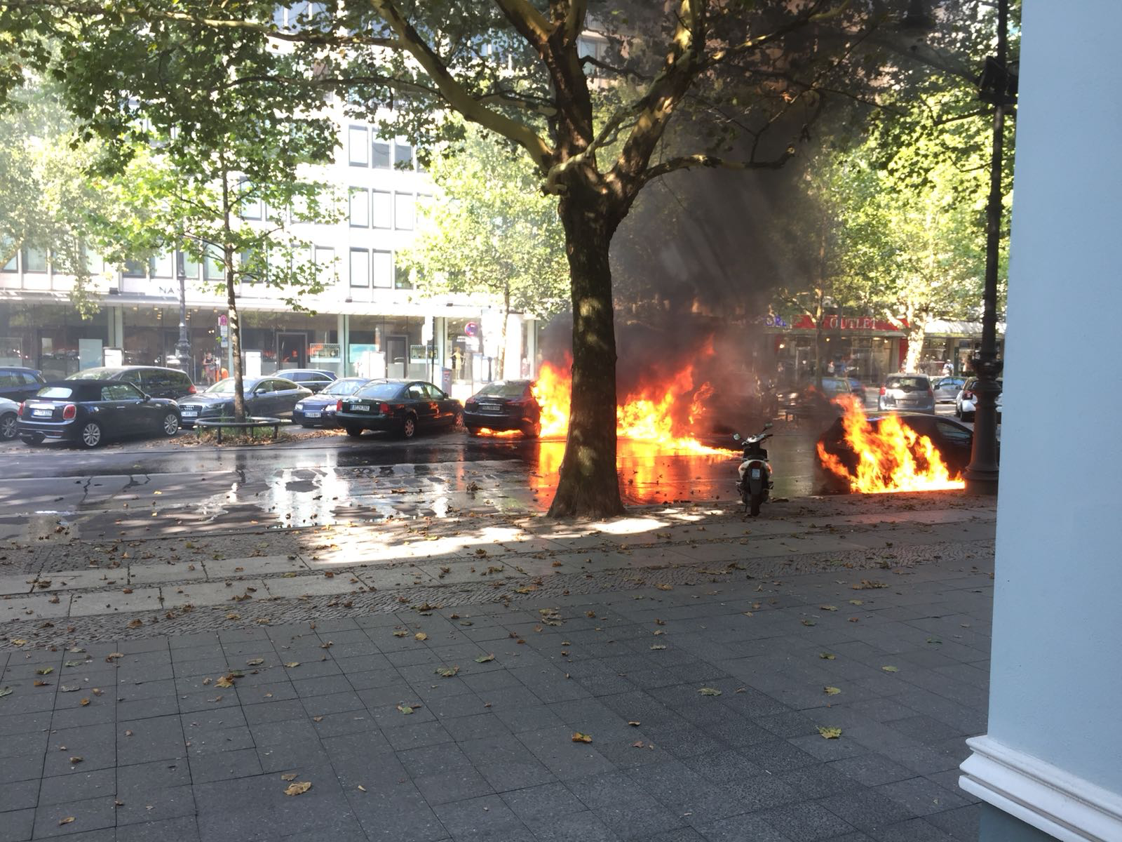 Image - Polizei sucht Zeugen: Sechs Autos brennen auf Kurfürstendamm