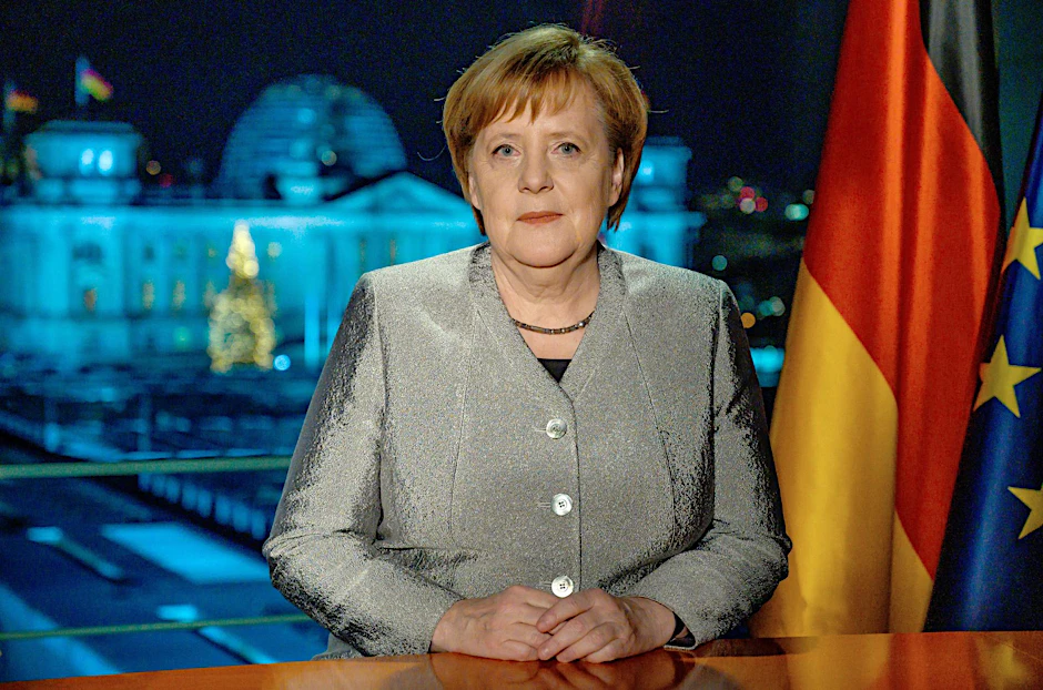 Angela Merkel bei ihrer Neujahrsansprache zum Jahresende 2018