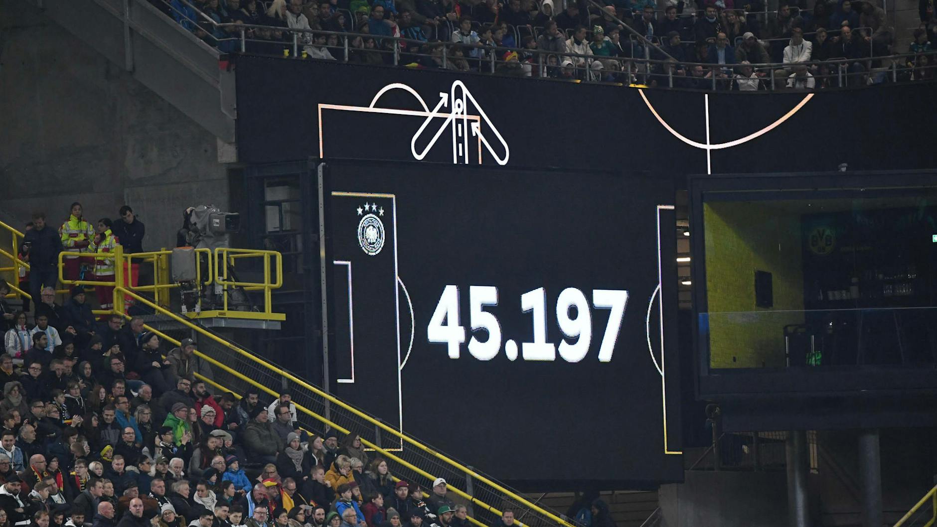 Alarmierende Zahl: Nur 45 197 Zuschauer wollten das Spiel zwischen Deutschland und Argentinien sehen.