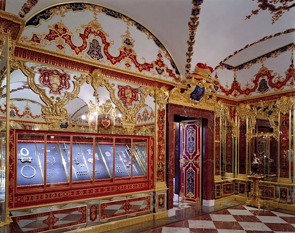 Der Schmucksaal des Grünen Gewölbes in Dresden