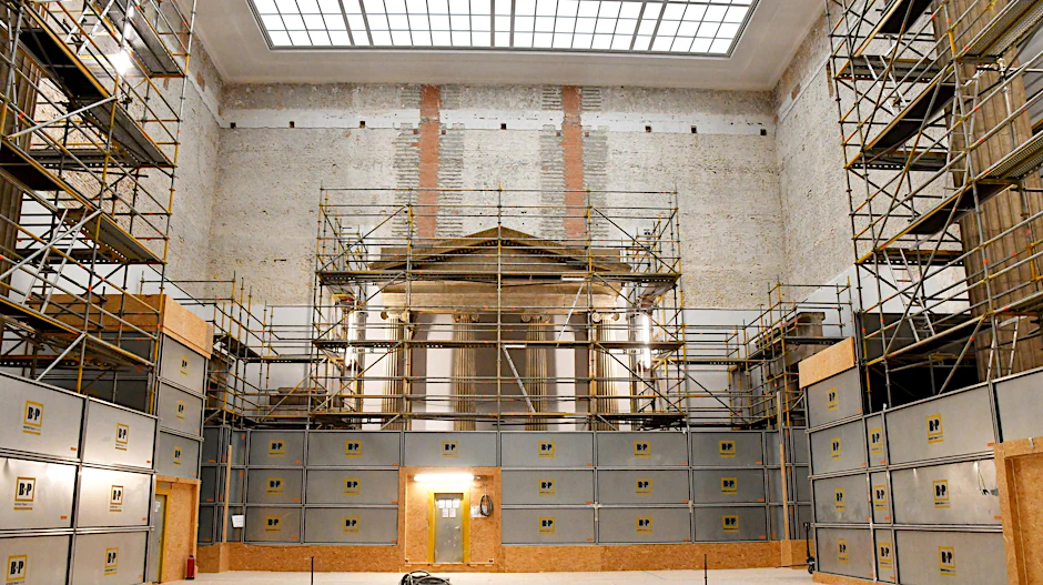 So sieht es derzeit auf der Baustelle im Pergamon-Museum in Berlin aus. 