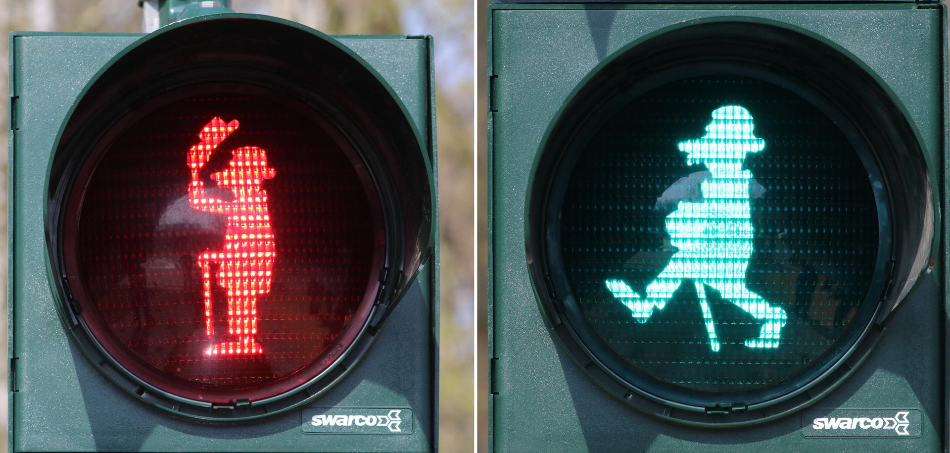 Zum 200. Geburtstag Fontane gibt's in Neuruppin nun als Ampelmännchen