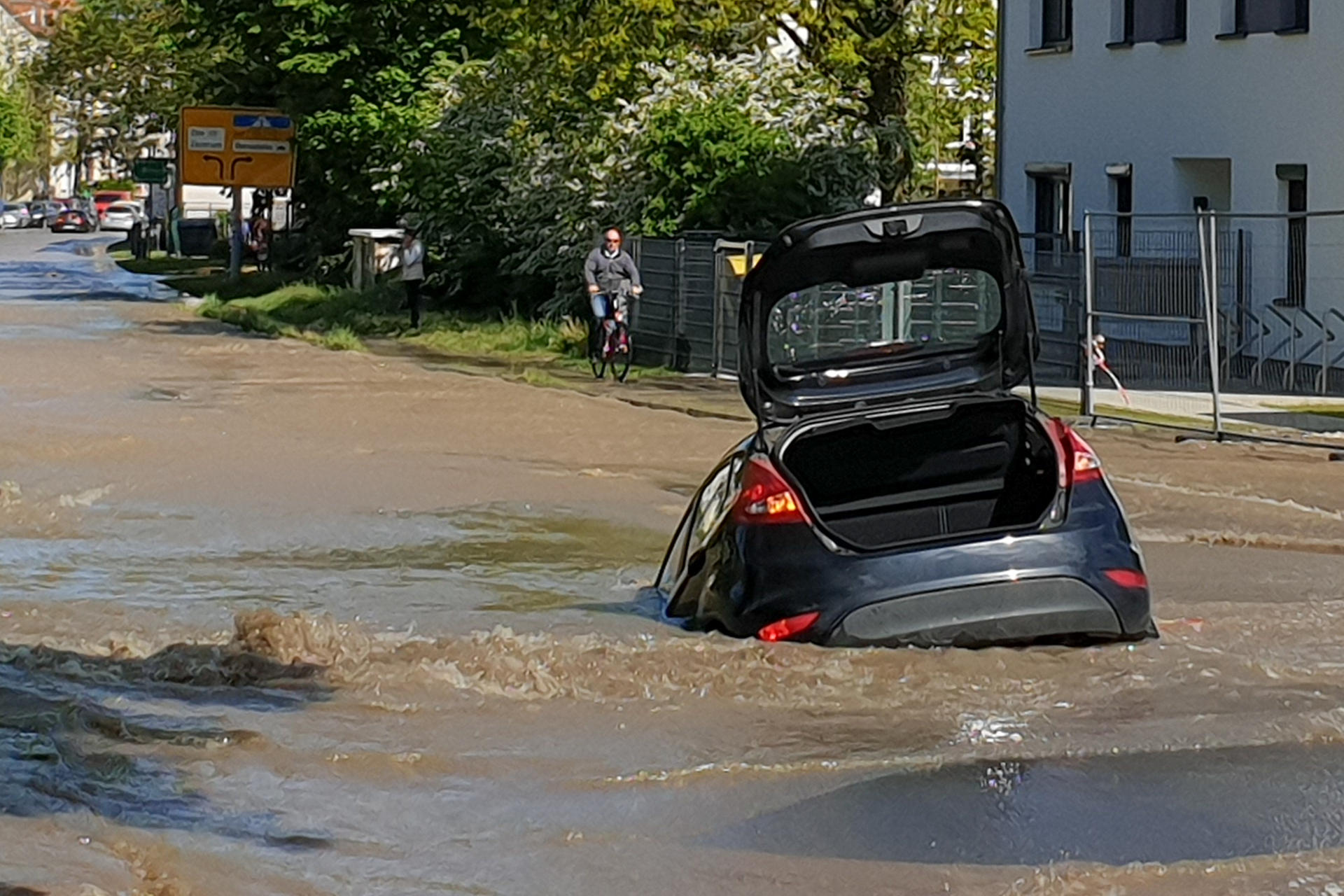 Das versunkene Auto in Rostock