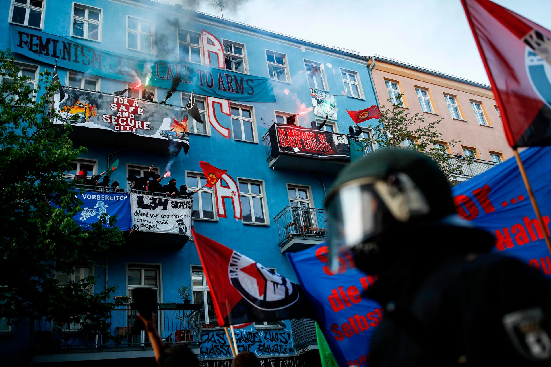 Die Rigaer Straße galt als Symbol der Hausbesetzerszene.