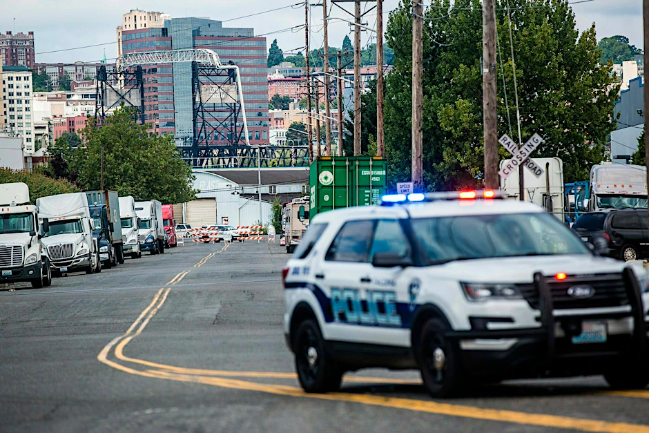 Ein Polizeiwagen in den USA im Einsatz. (Symbolbild)